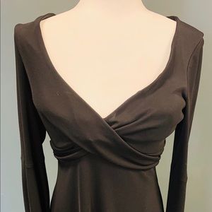 Long sleeved black cocktail dress